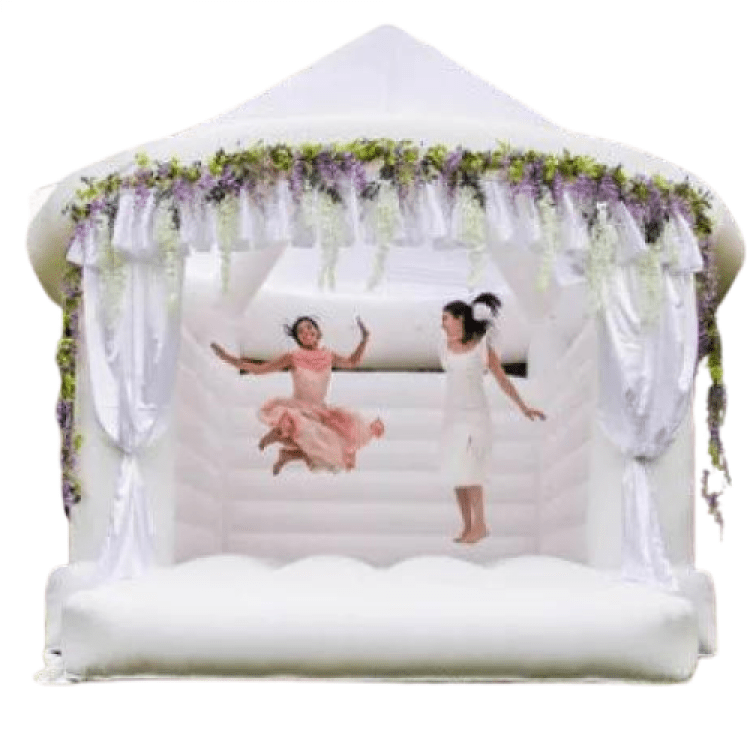 15' White Wedding Photo Castle Bounce House