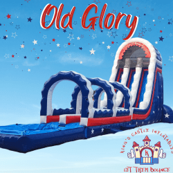 26' tall Old Glory 60 ' Long Water Slide